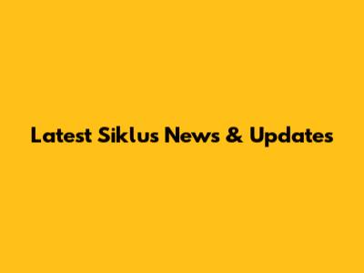 Latest Siklus News & Updates