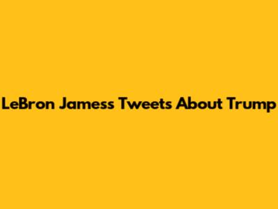 LeBron James's Tweets About Trump