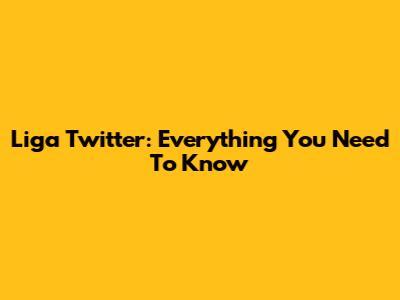 Liga Twitter: Everything You Need To Know