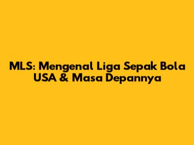 MLS: Mengenal Liga Sepak Bola USA & Masa Depannya
