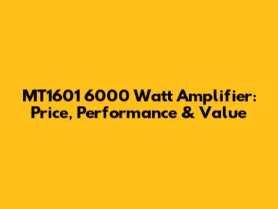 MT1601 6000 Watt Amplifier: Price, Performance & Value