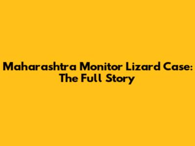 Maharashtra Monitor Lizard Case: The Full Story