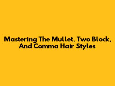 Mastering The Mullet, Two Block, And Comma Hair Styles