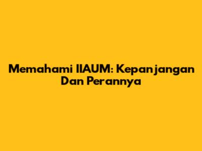 Memahami IIAUM: Kepanjangan Dan Perannya