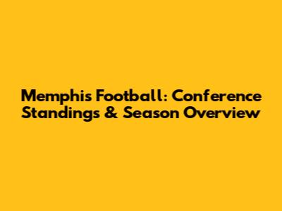 Memphis Football: Conference Standings & Season Overview