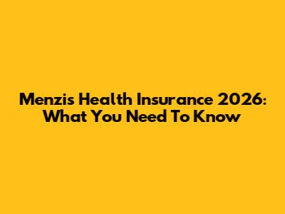 Menzis Health Insurance 2026: What You Need To Know