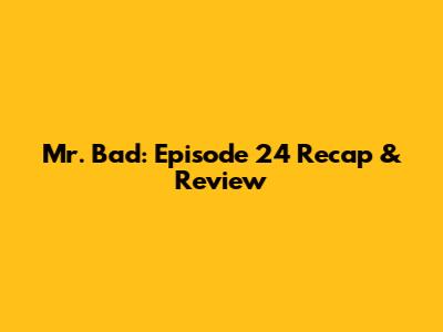 Mr. Bad: Episode 24 Recap & Review