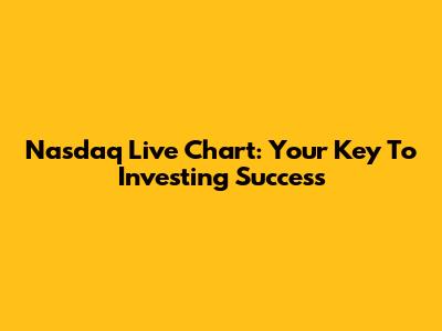 Nasdaq Live Chart: Your Key To Investing Success