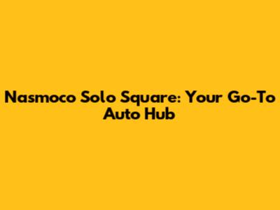 Nasmoco Solo Square: Your Go-To Auto Hub