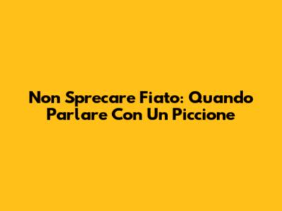 Non Sprecare Fiato: Quando Parlare Con Un Piccione
