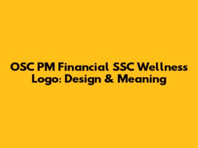 OSC PM Financial SSC Wellness Logo: Design & Meaning