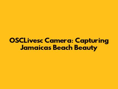 OSCLivesc Camera: Capturing Jamaica's Beach Beauty