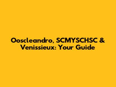 Ooscleandro, SCMYSCHSC & Venissieux: Your Guide