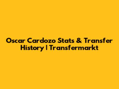 Oscar Cardozo Stats & Transfer History | Transfermarkt