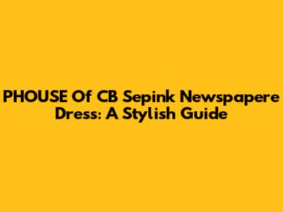 PHOUSE Of CB Sepink Newspapere Dress: A Stylish Guide