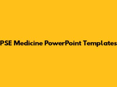 PSE Medicine PowerPoint Templates
