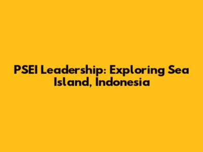 PSEI Leadership: Exploring Sea Island, Indonesia