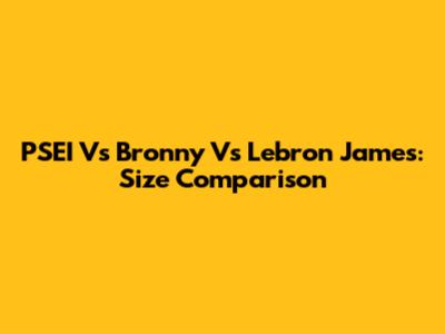 PSEI Vs Bronny Vs Lebron James: Size Comparison