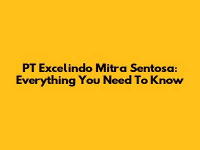 PT Excelindo Mitra Sentosa: Everything You Need To Know