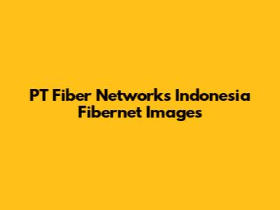 PT Fiber Networks Indonesia Fibernet Images