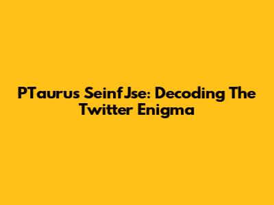 PTaurus SeinfJse: Decoding The Twitter Enigma
