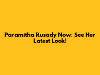 Paramitha Rusady Now: See Her Latest Look!