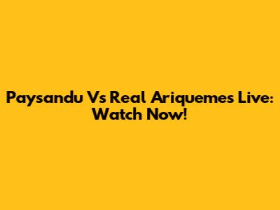 Paysandu Vs Real Ariquemes Live: Watch Now!