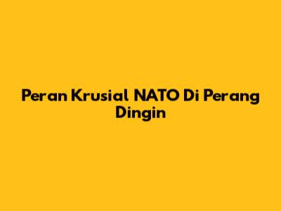 Peran Krusial NATO Di Perang Dingin