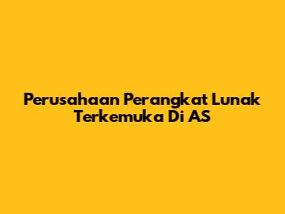 Perusahaan Perangkat Lunak Terkemuka Di AS