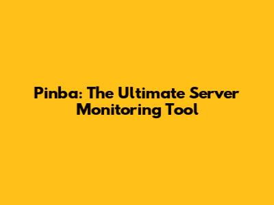 Pinba: The Ultimate Server Monitoring Tool