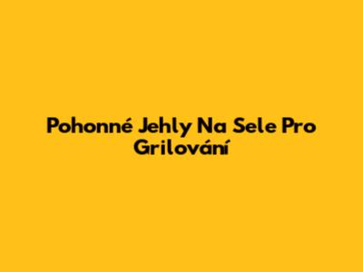 Pohonné Jehly Na Sele Pro Grilování