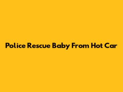 Police Rescue Baby From Hot Car