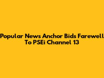 Popular News Anchor Bids Farewell To PSEi Channel 13