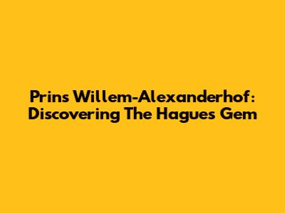 Prins Willem-Alexanderhof: Discovering The Hague's Gem