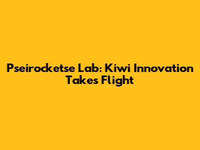 Pseirocketse Lab: Kiwi Innovation Takes Flight