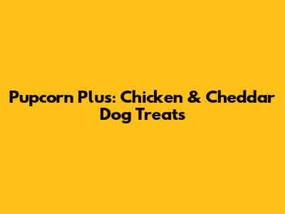 Pupcorn Plus: Chicken & Cheddar Dog Treats
