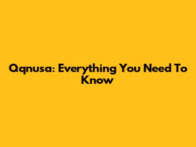 Qqnusa: Everything You Need To Know