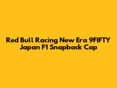 Red Bull Racing New Era 9FIFTY Japan F1 Snapback Cap