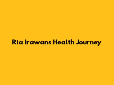 Ria Irawan's Health Journey