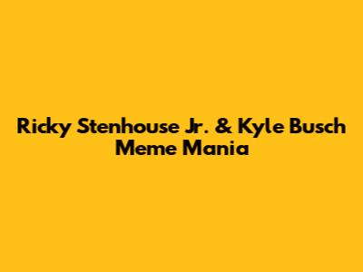 Ricky Stenhouse Jr. & Kyle Busch Meme Mania