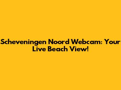 Scheveningen Noord Webcam: Your Live Beach View!