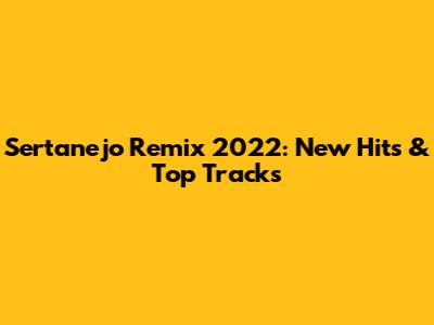 Sertanejo Remix 2022: New Hits & Top Tracks
