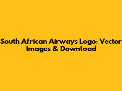 South African Airways Logo: Vector Images & Download