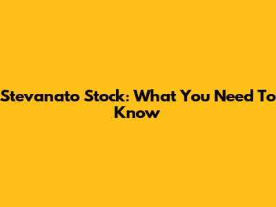 Stevanato Stock: What You Need To Know