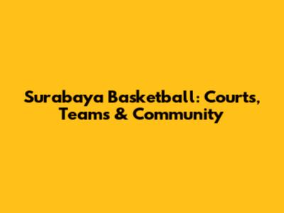 Surabaya Basketball: Courts, Teams & Community