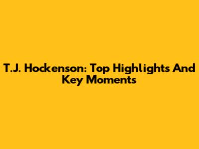 T.J. Hockenson: Top Highlights And Key Moments