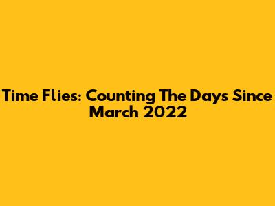 Time Flies: Counting The Days Since March 2022