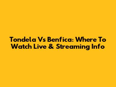 Tondela Vs Benfica: Where To Watch Live & Streaming Info