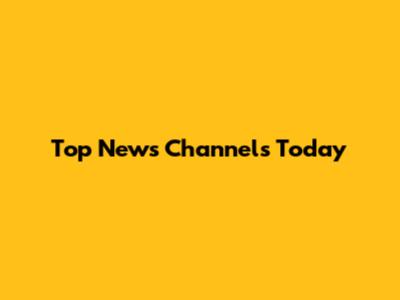 Top News Channels Today