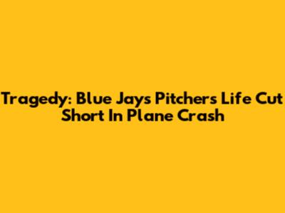 Tragedy: Blue Jays Pitcher's Life Cut Short In Plane Crash